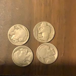 4 dateless rare buffalo coins